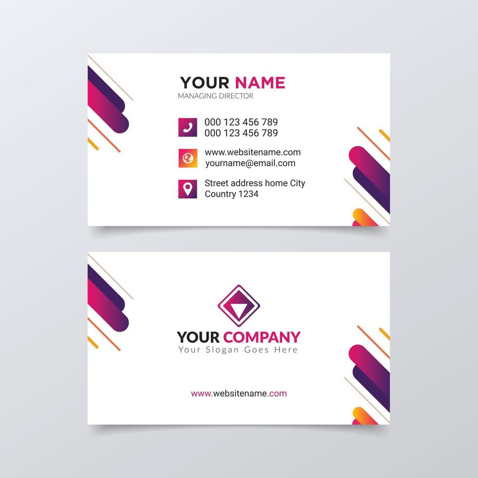 Creative and  Modern corporate business card design template vector