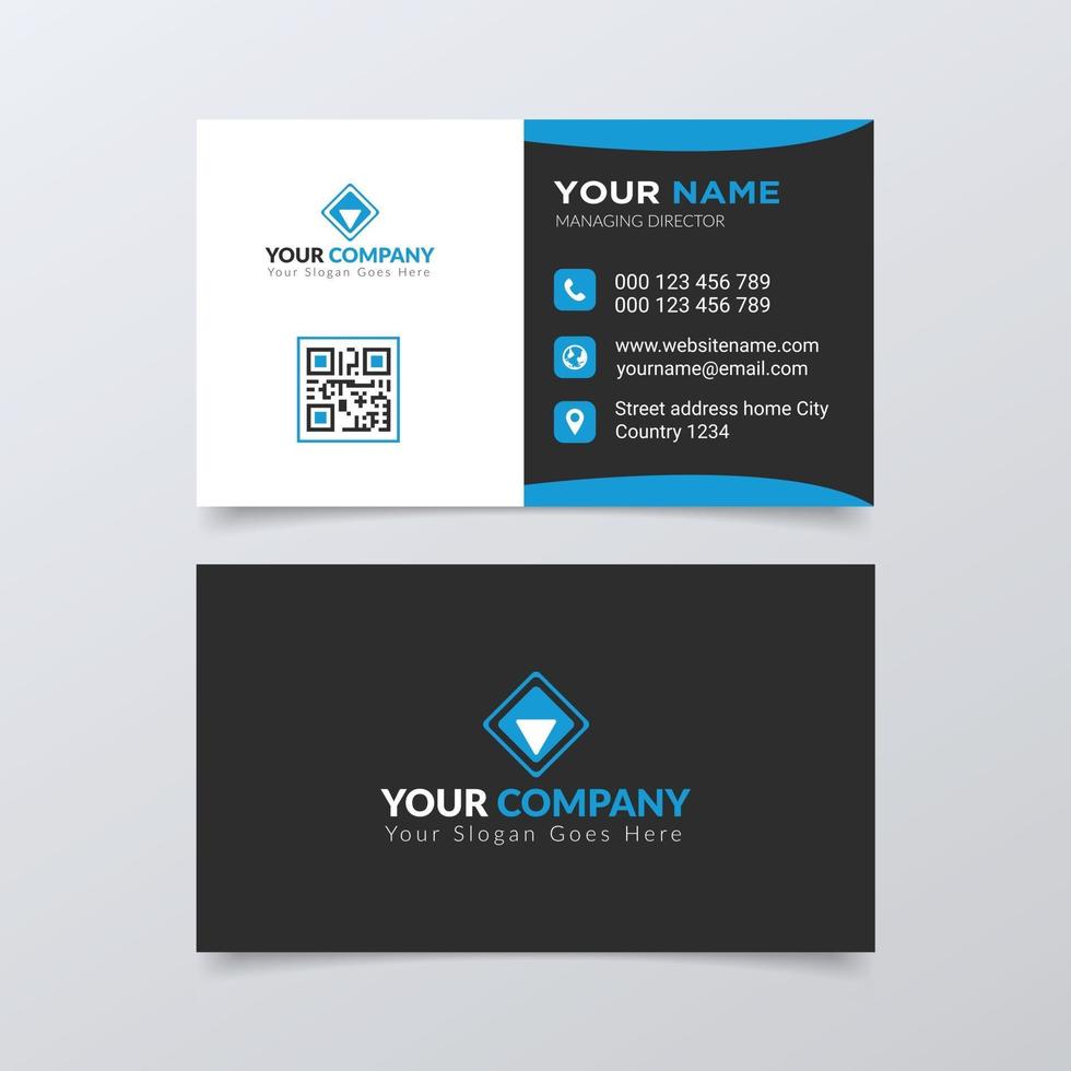 Creative and  Modern corporate business card design template vector
