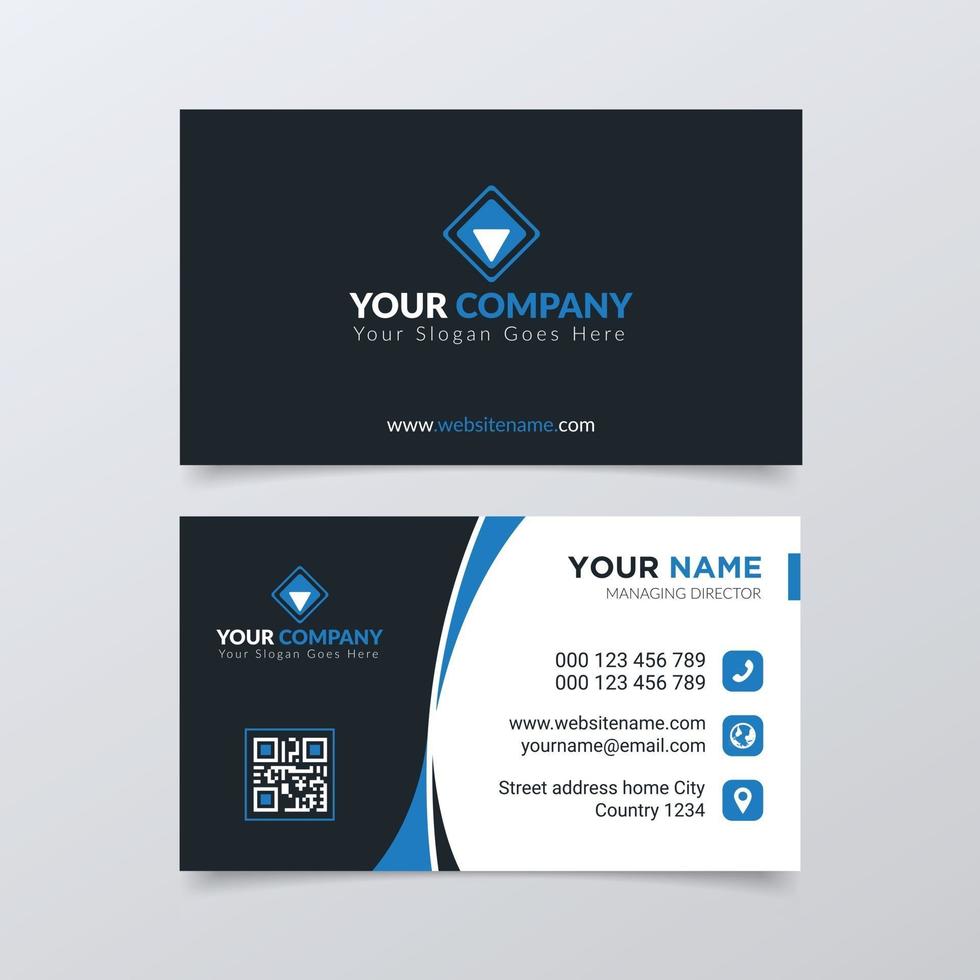 Creative and  Modern corporate business card design template vector