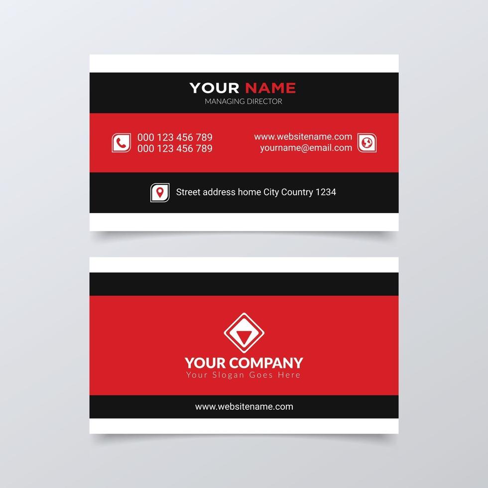 Creative and  Modern corporate business card design template vector