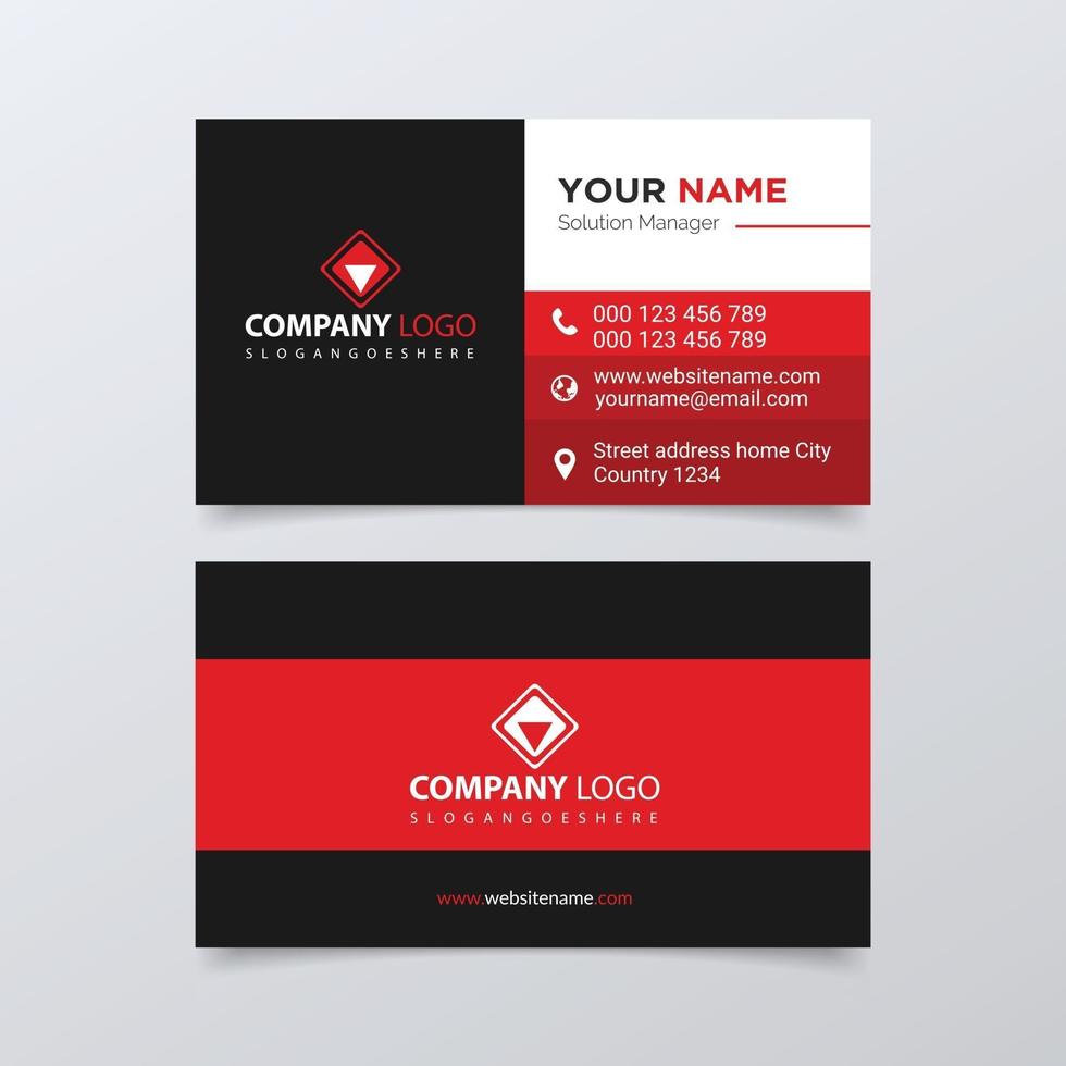 Creative and  Modern corporate business card design template vector