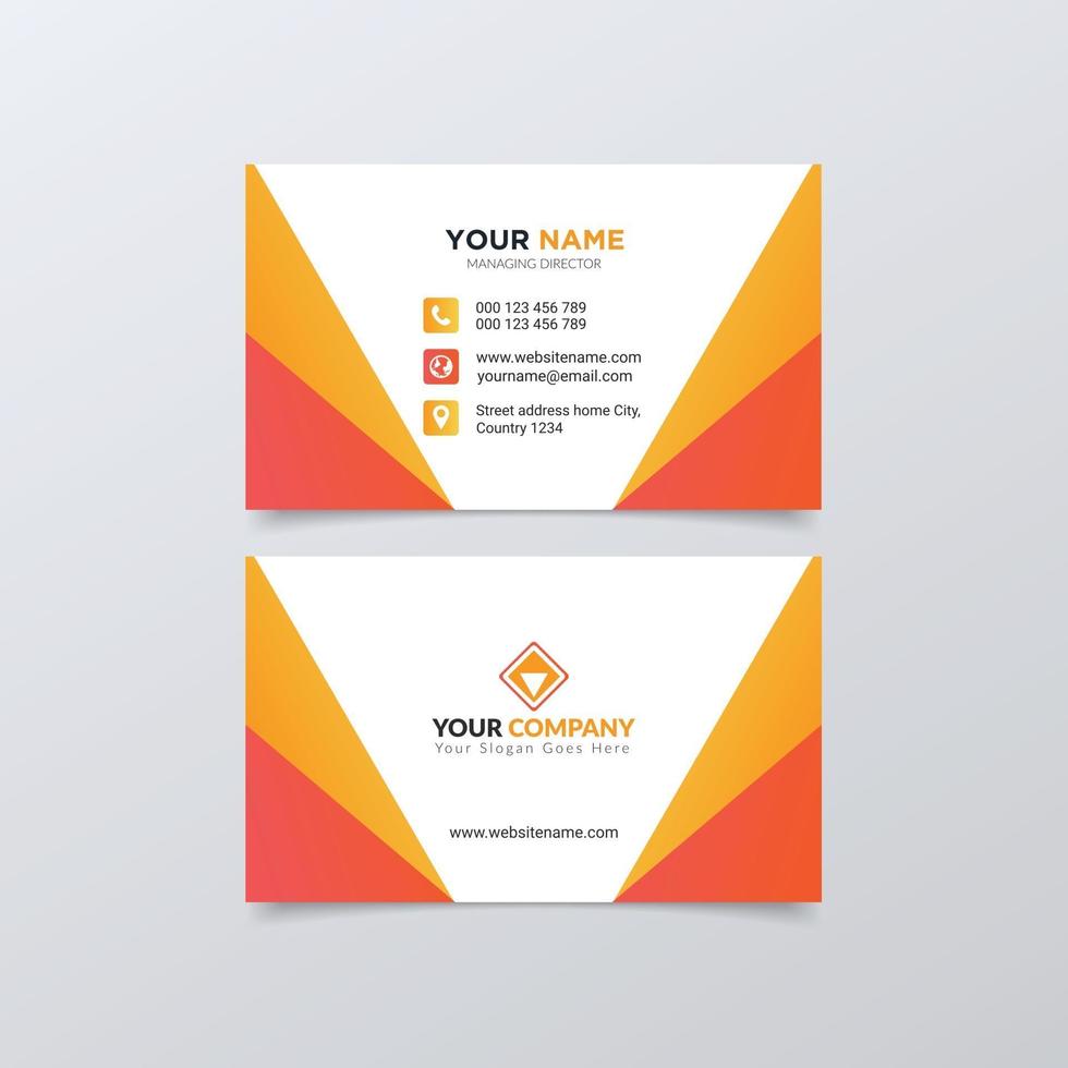 Creative and  Modern corporate business card design template vector