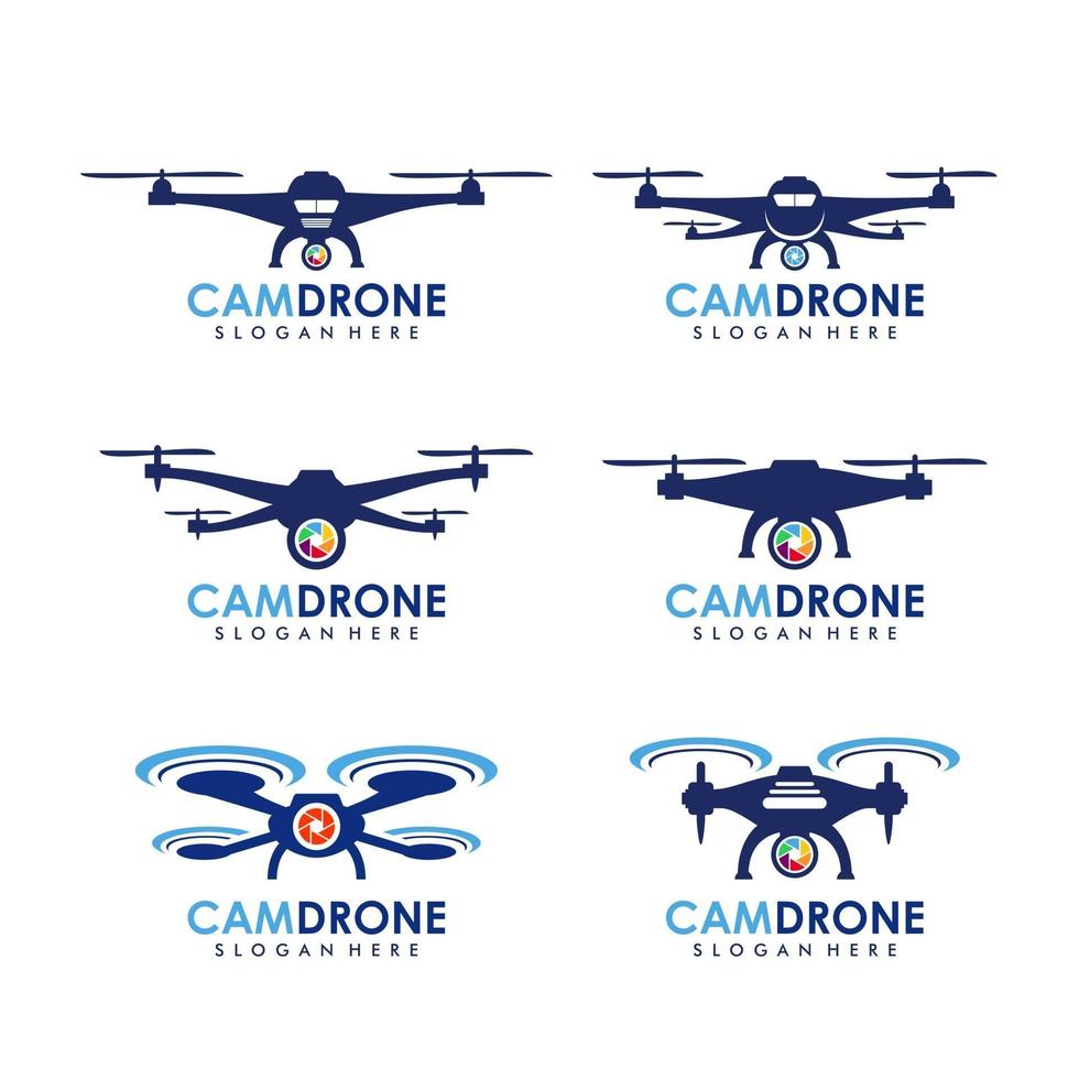drone logo template vector icon