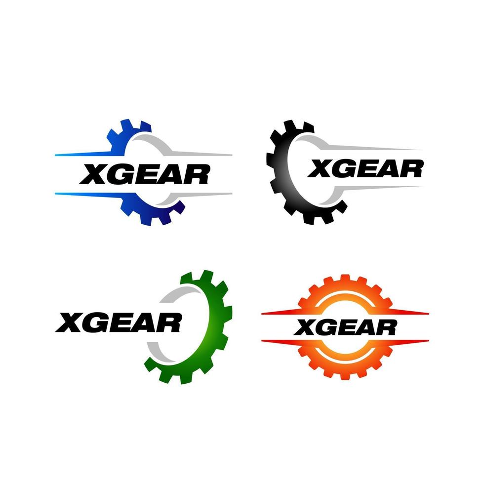 set of gear logo template vector icon