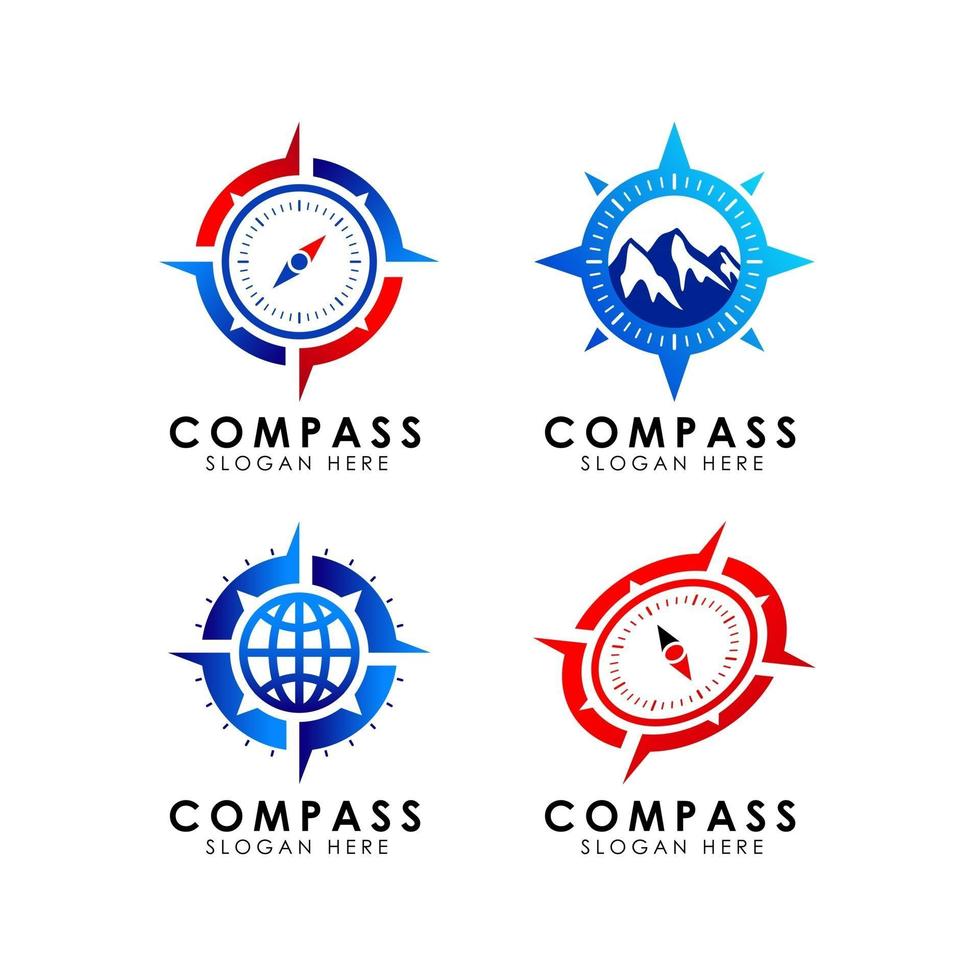 compass logo icon design vector