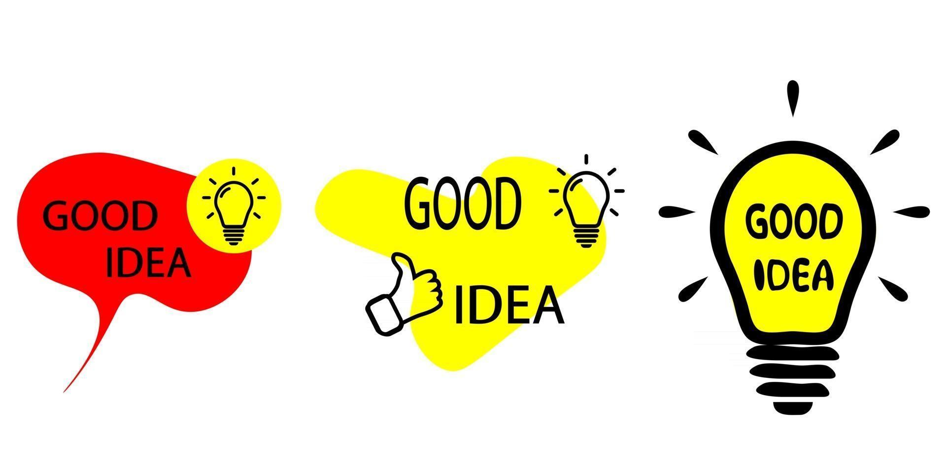 Good idea banners vector