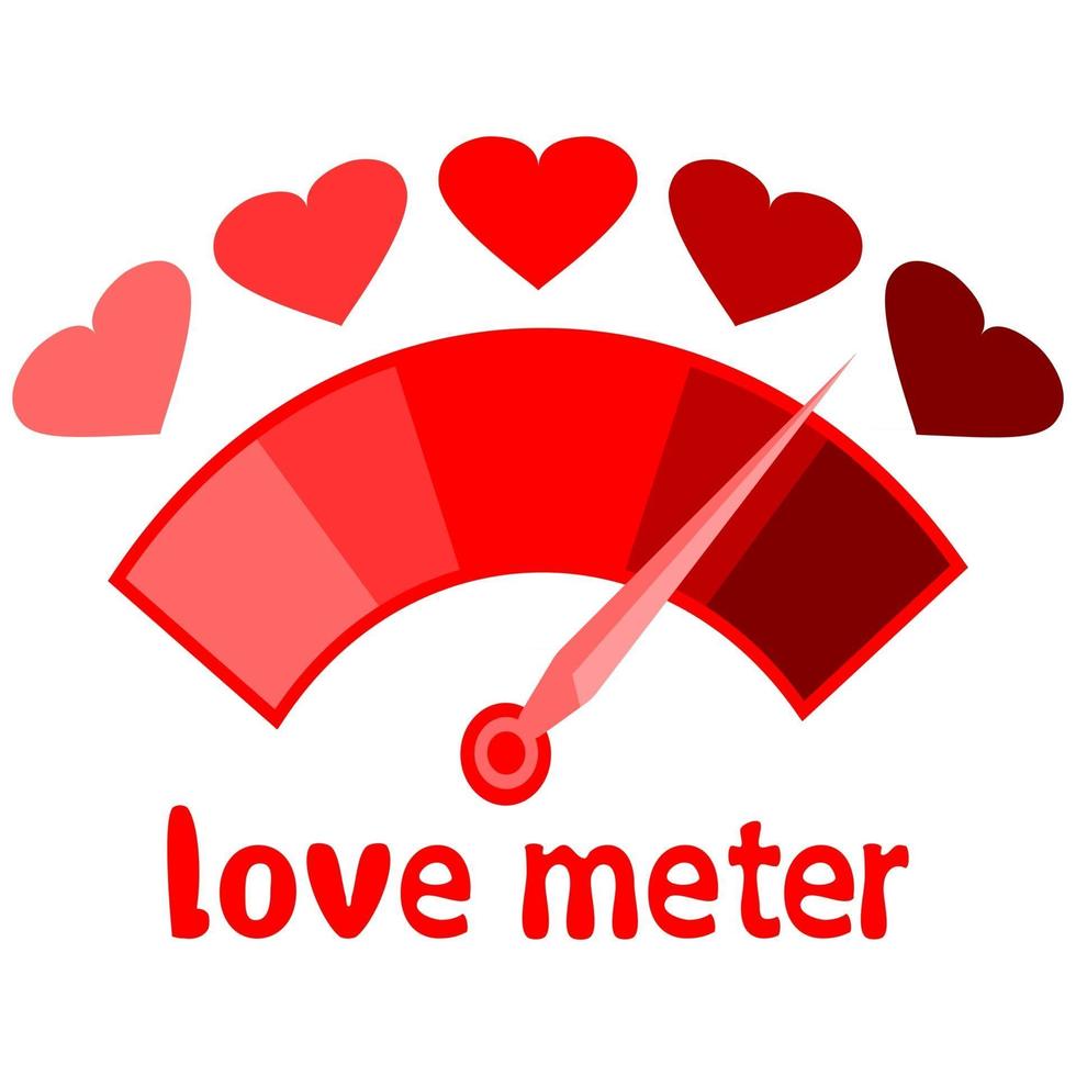 vector de medidor de amor rojo