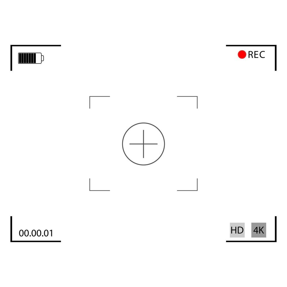 Video camera focusing screen vector