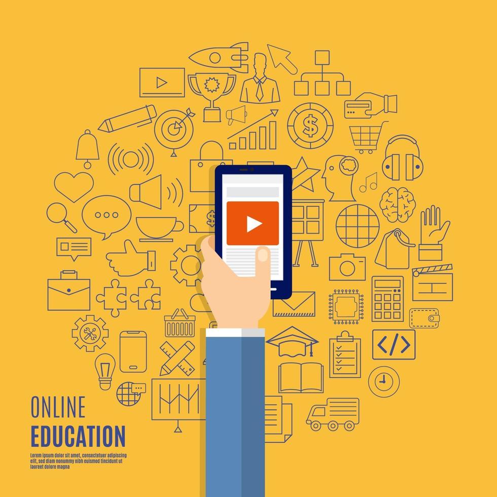 Online educations concept vector