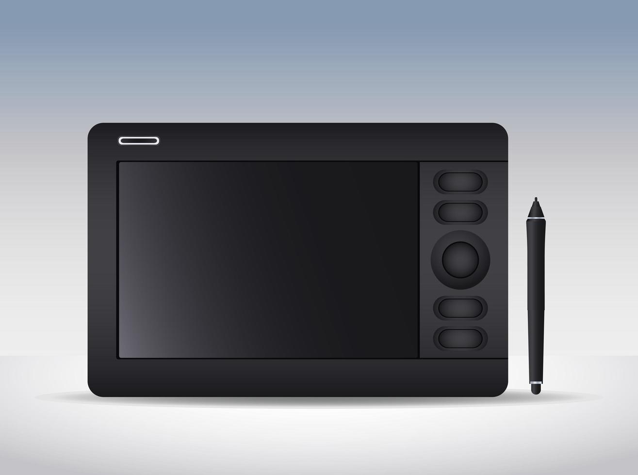 camera digital with digital pencil technology isolated icon vector