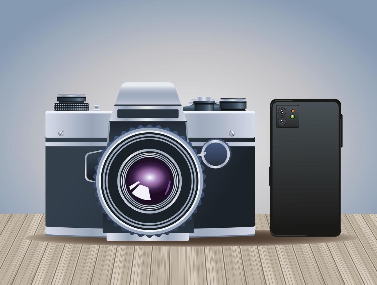 cameras digital technology isolated icons vector