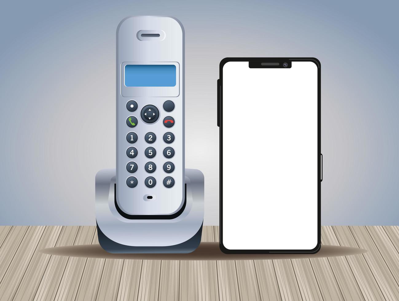 wireless telephone and smartphone devices vector