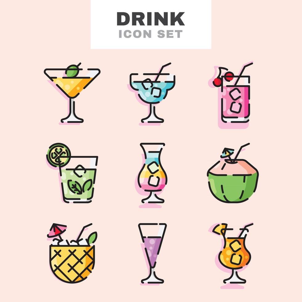 Drink Icon Set vector