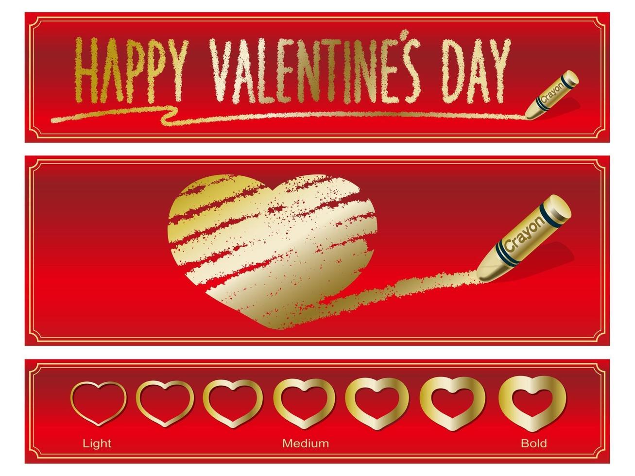 Valentines Day Vector Design Elements With Vibrant Red Background