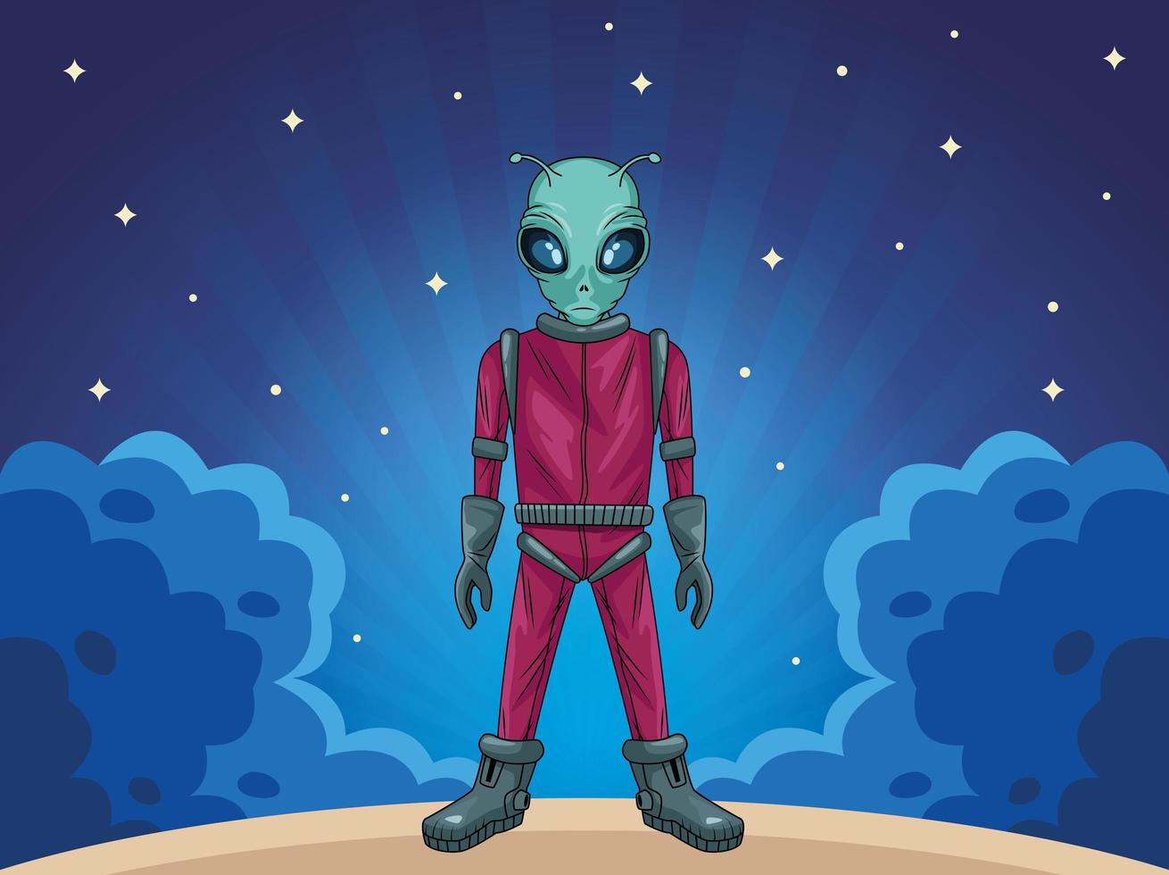 alien in the space character vector