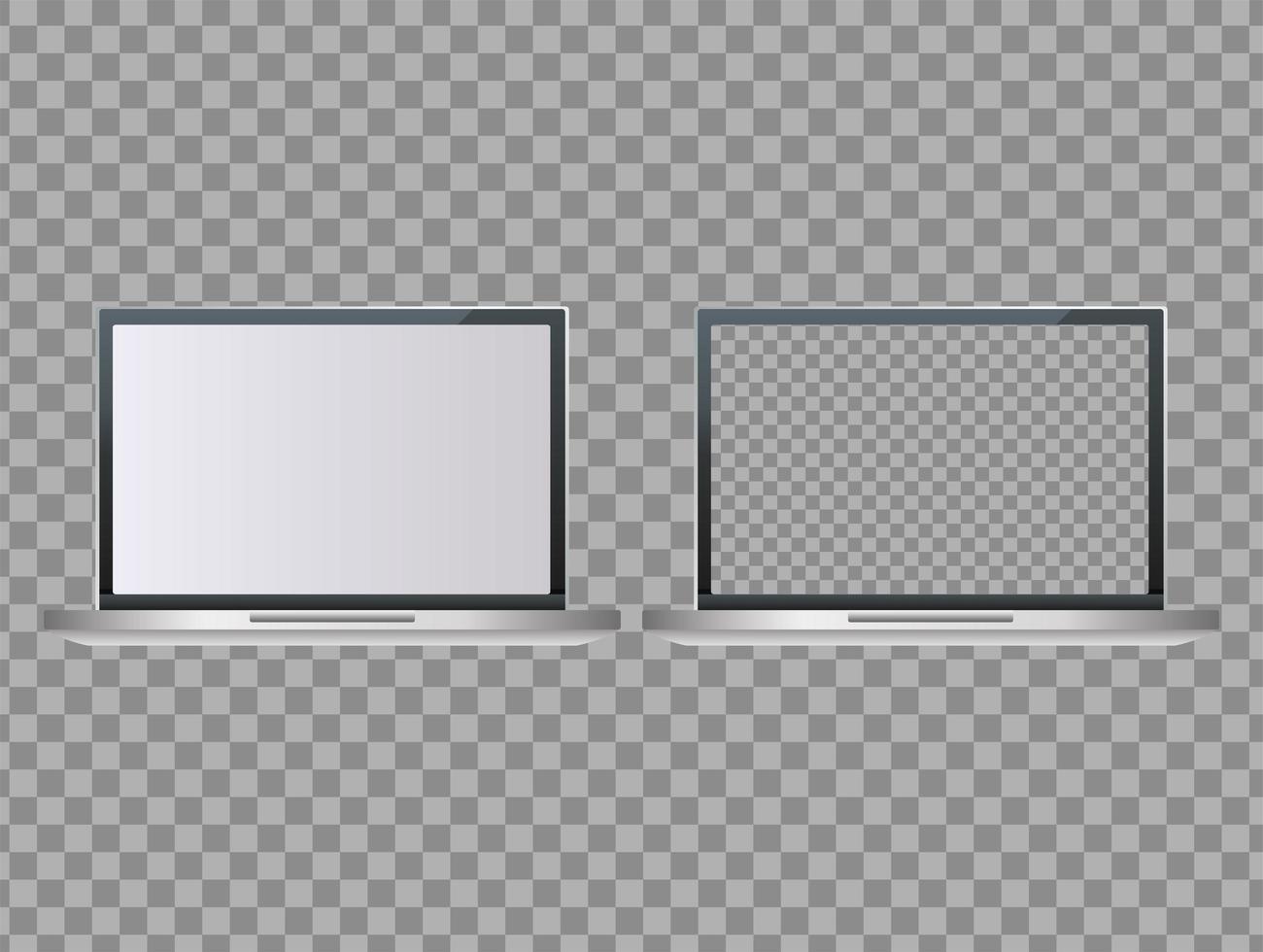 laptops computers portables digital devices vector