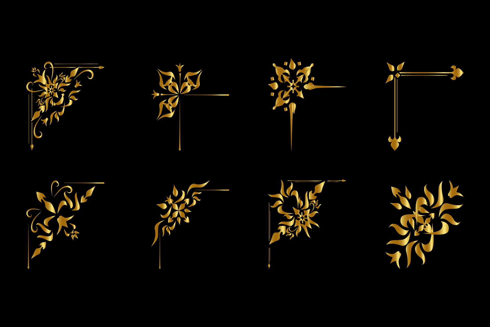 Gold Corner Frame Border Design