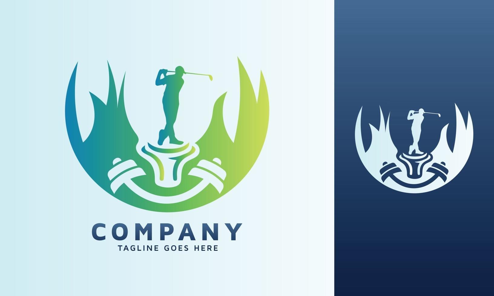 conjunto de diseño de logotipo de vector de golf