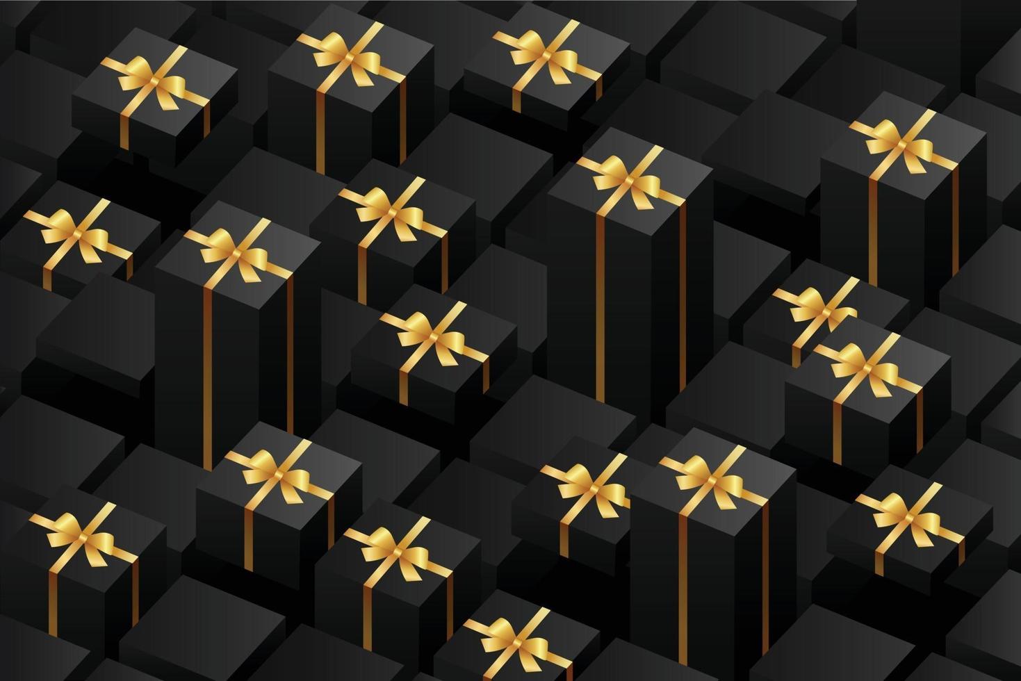 Black friday background with black gradient  Vector