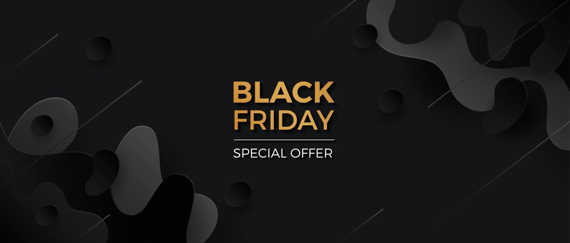 Black friday background with black gradient  Vector