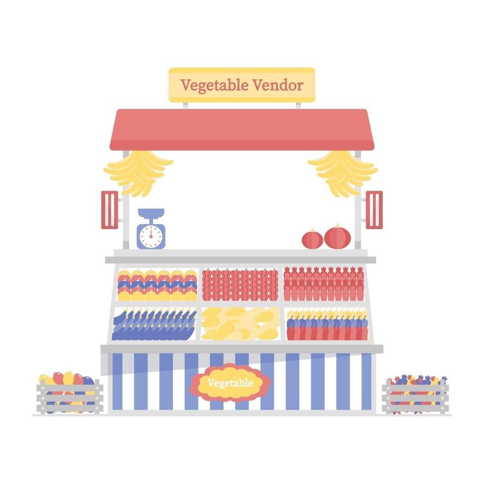 diseño de mercado de verduras vector