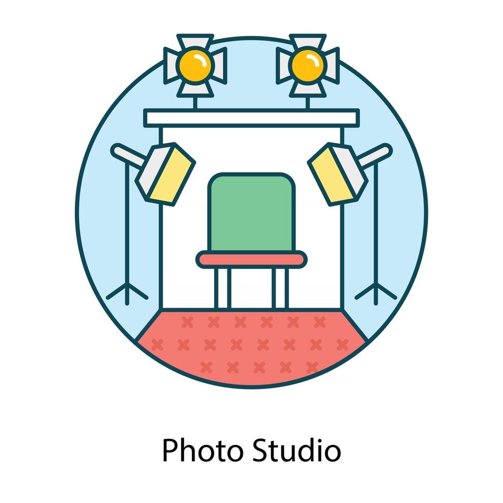 diseño de estudio fotográfico de la foto vector