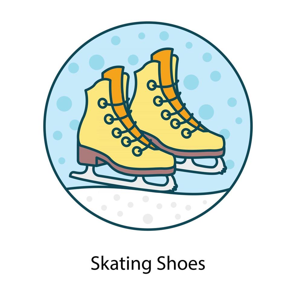 calzado de patinaje vector