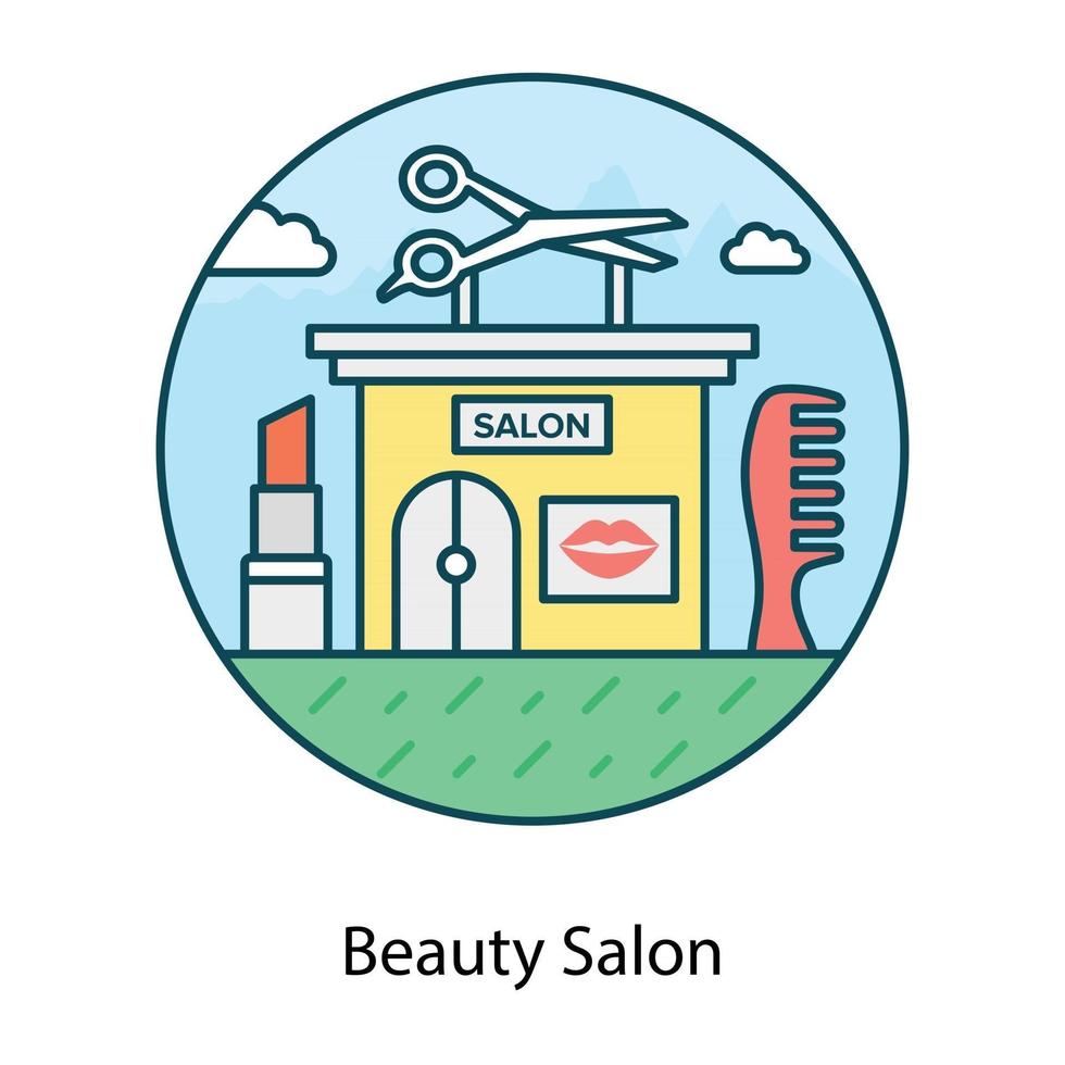 Beauty Salon building vector