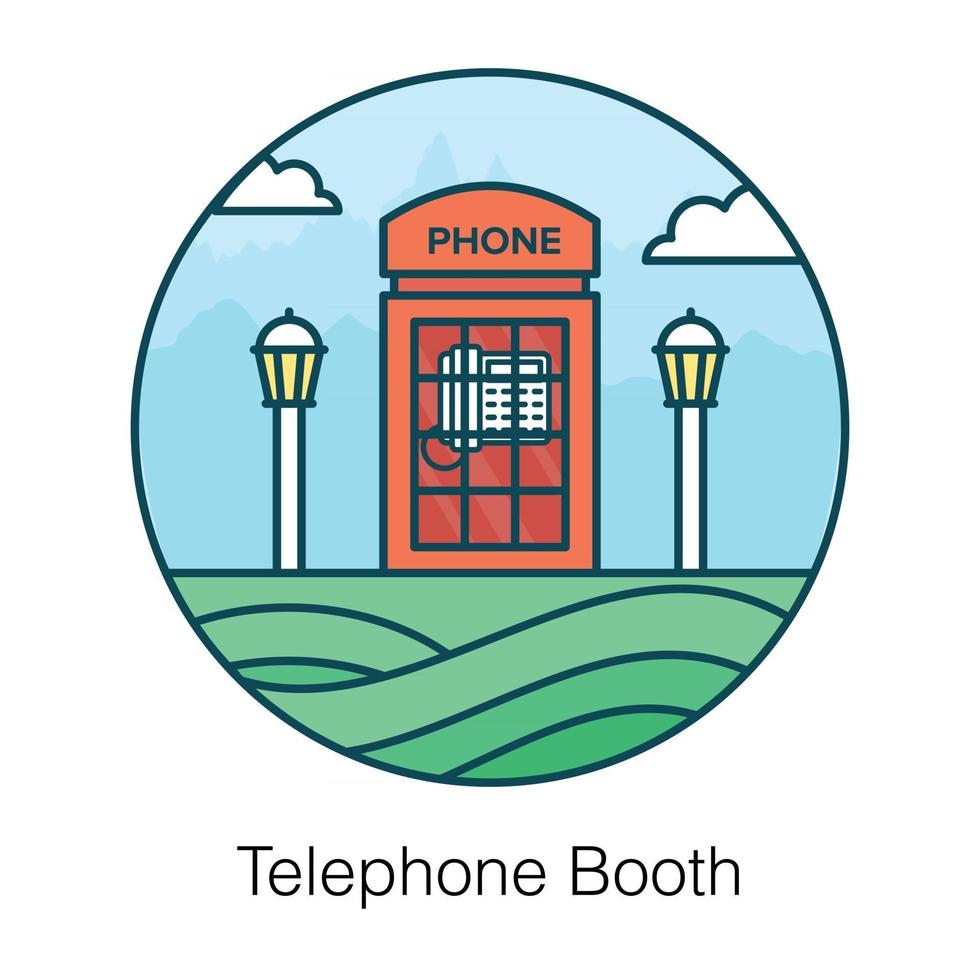 Telephone Booth Public call vector