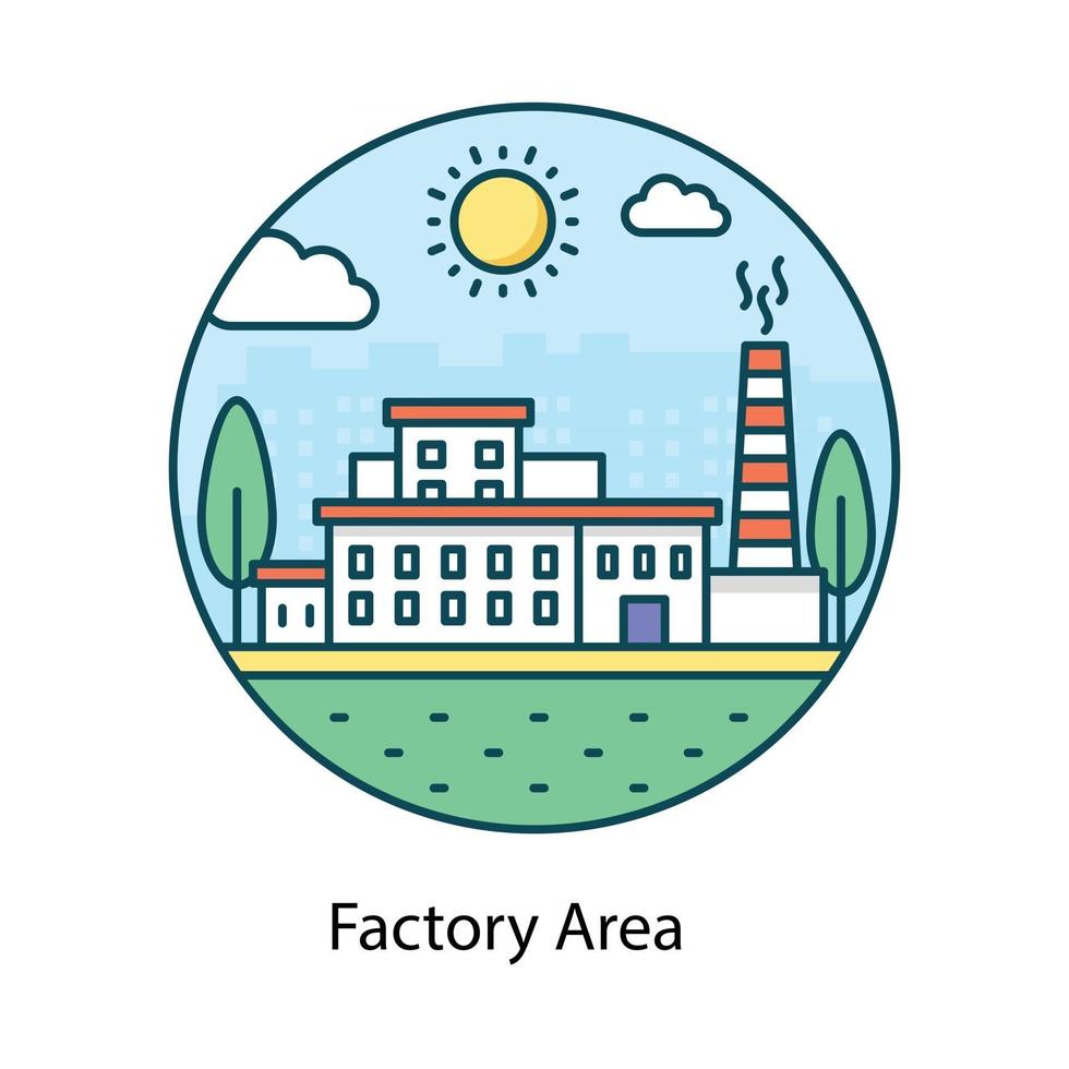 Factory Area chimney vector