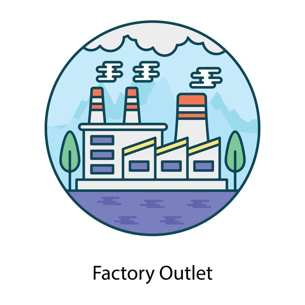 Factory Outlet chimney vector