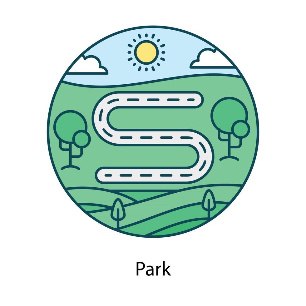 Park  natural planted area vector