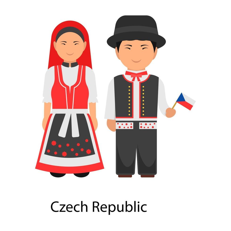 Czech Republic Couple vector