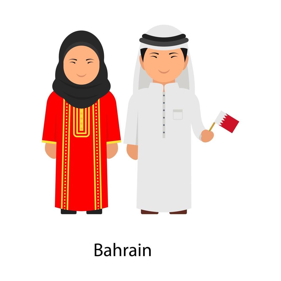 traje tradicional de bahrein vector