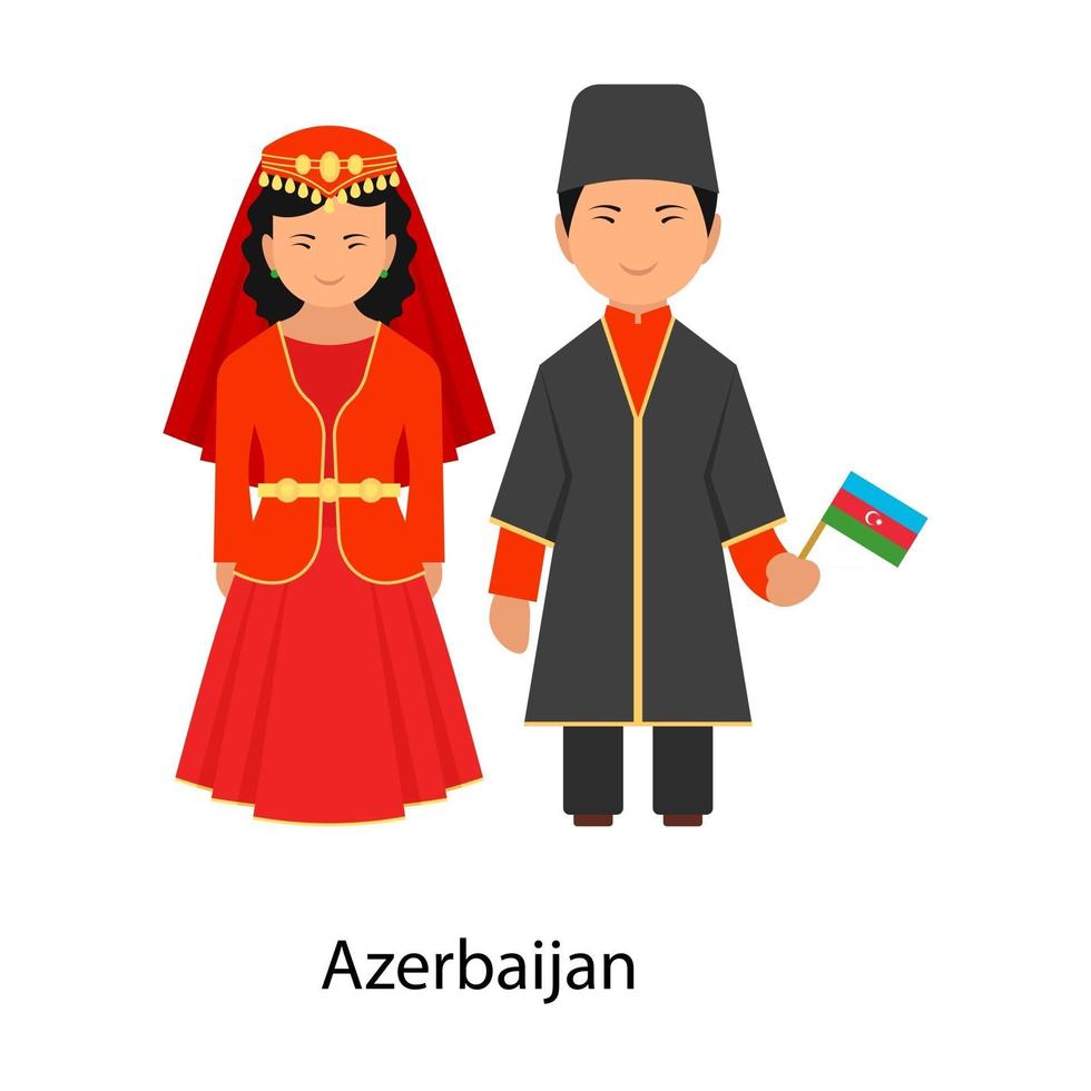 Azerbaijan Outfit style vector