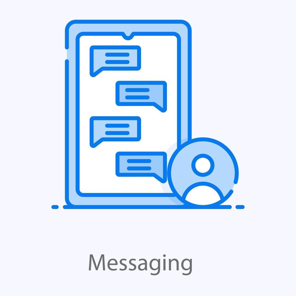 Speech bubble with smartphone vector