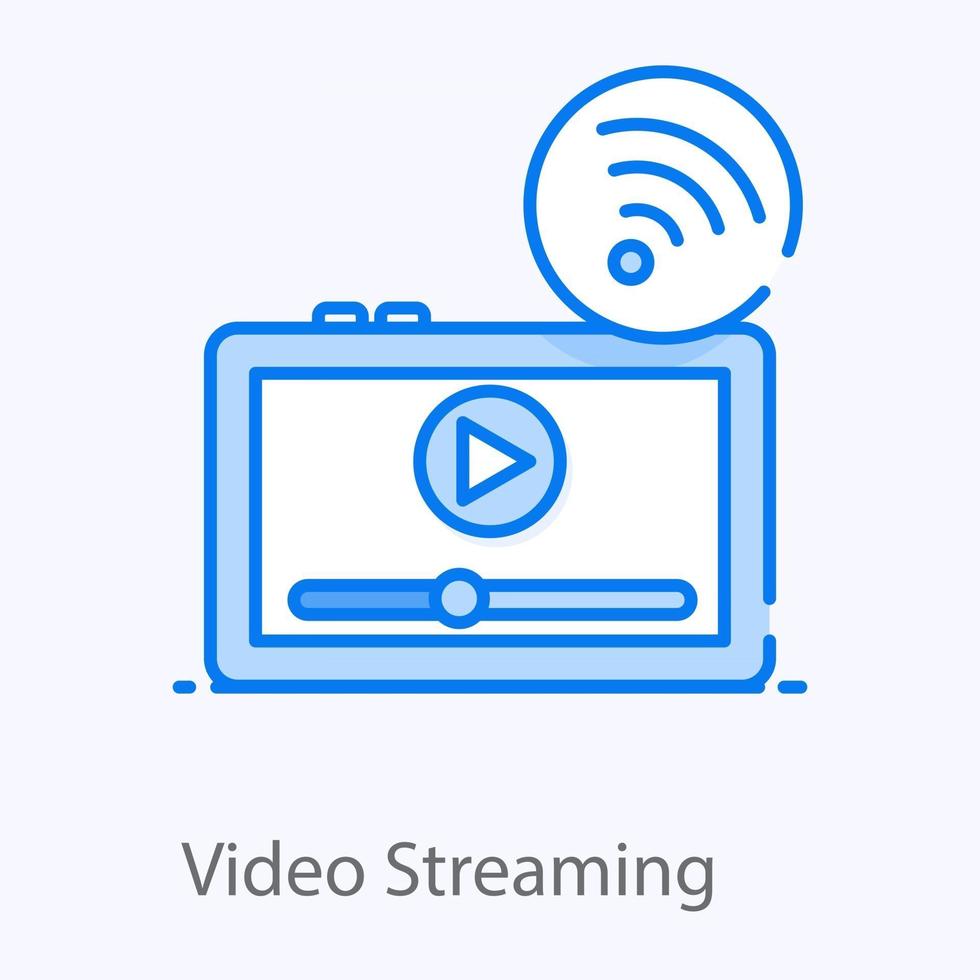 Video streaming icon design vector