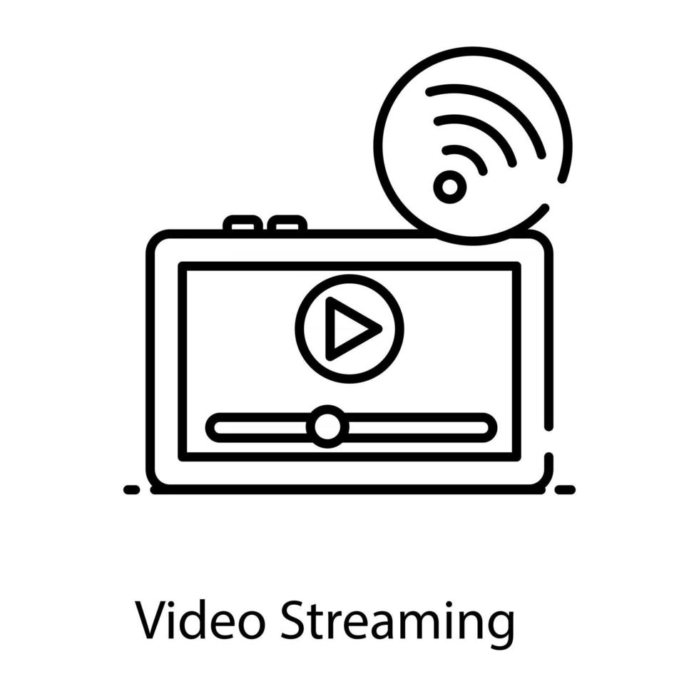 Video streaming icon design vector