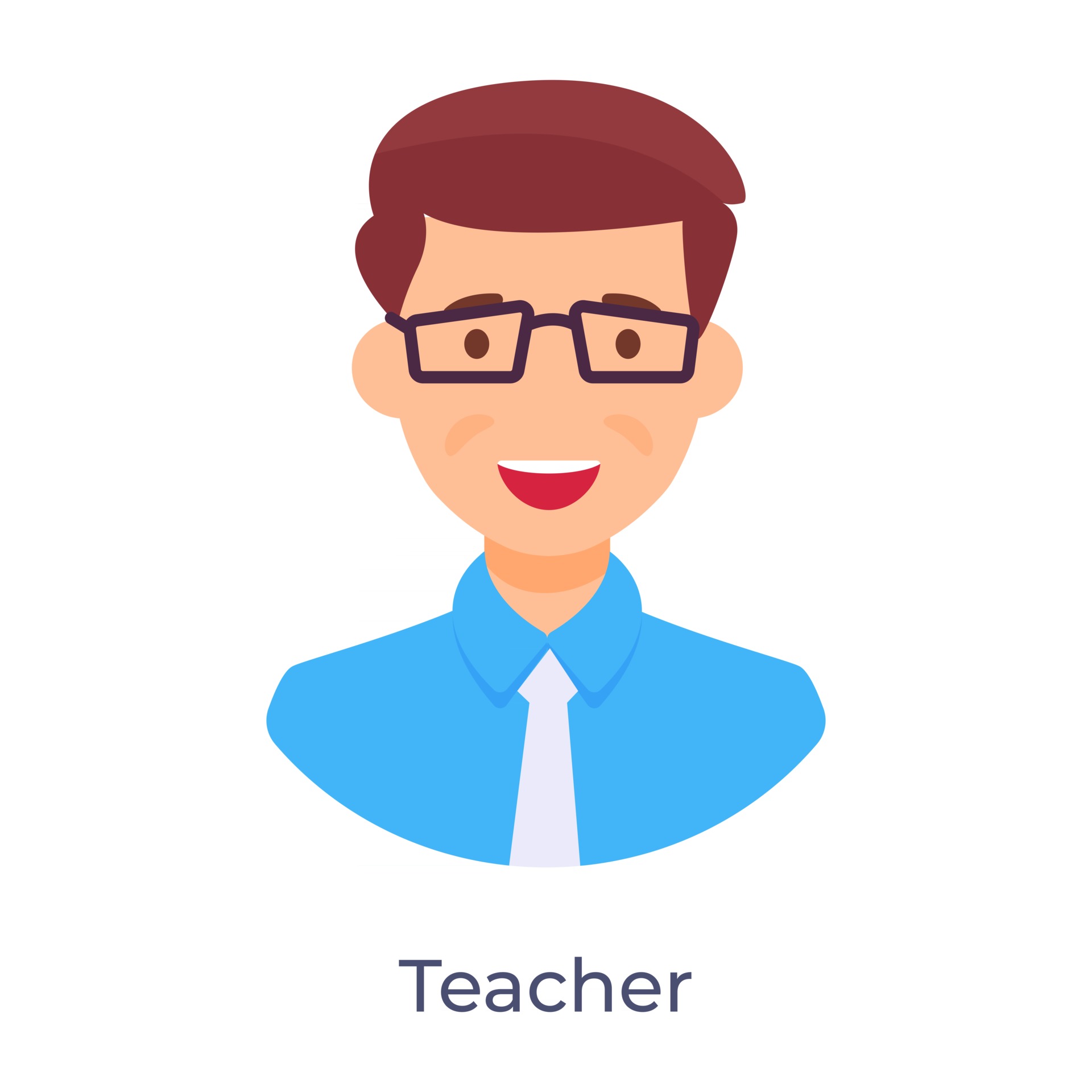 Teacher Wearing Glasses 2527525 Vector Art At Vecteezy