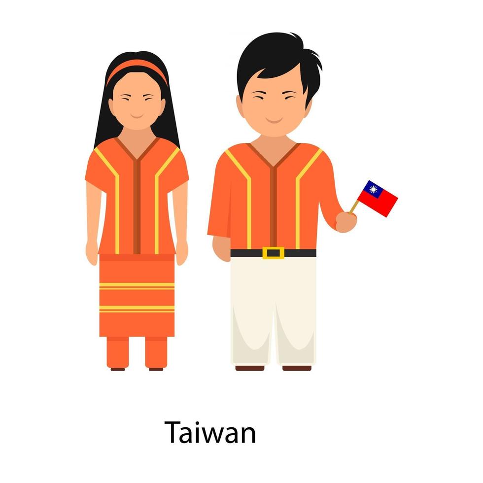 Taiwan Culture attires vector