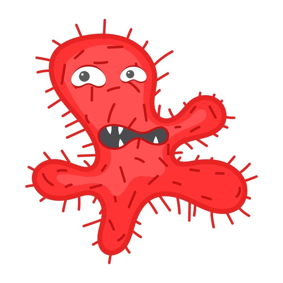 Bacteria  Scary Microgranism vector