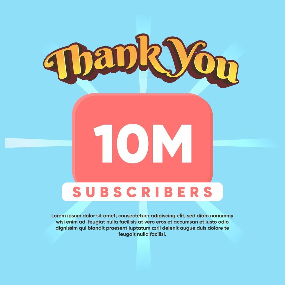 Celebrate thank you for 10K Subscribers vector