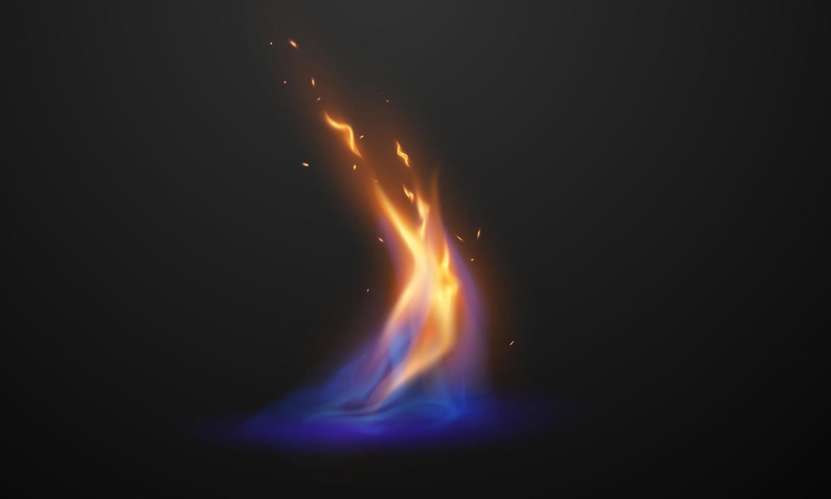 fire flames Burning red hot sparks realistic abstract background vector