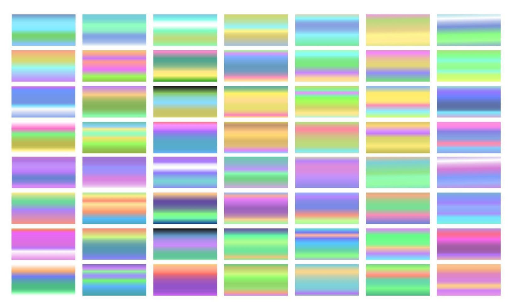 Set of colorful gradient color foil texture background vector