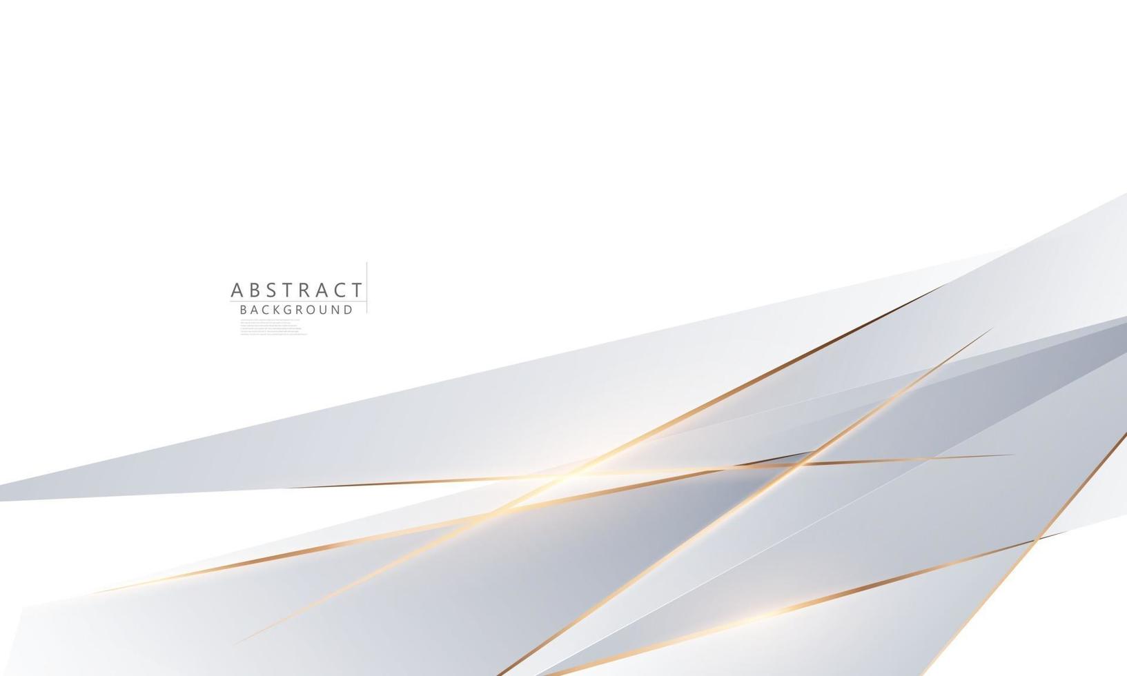 Abstract white gold background poster with dynamic design vector