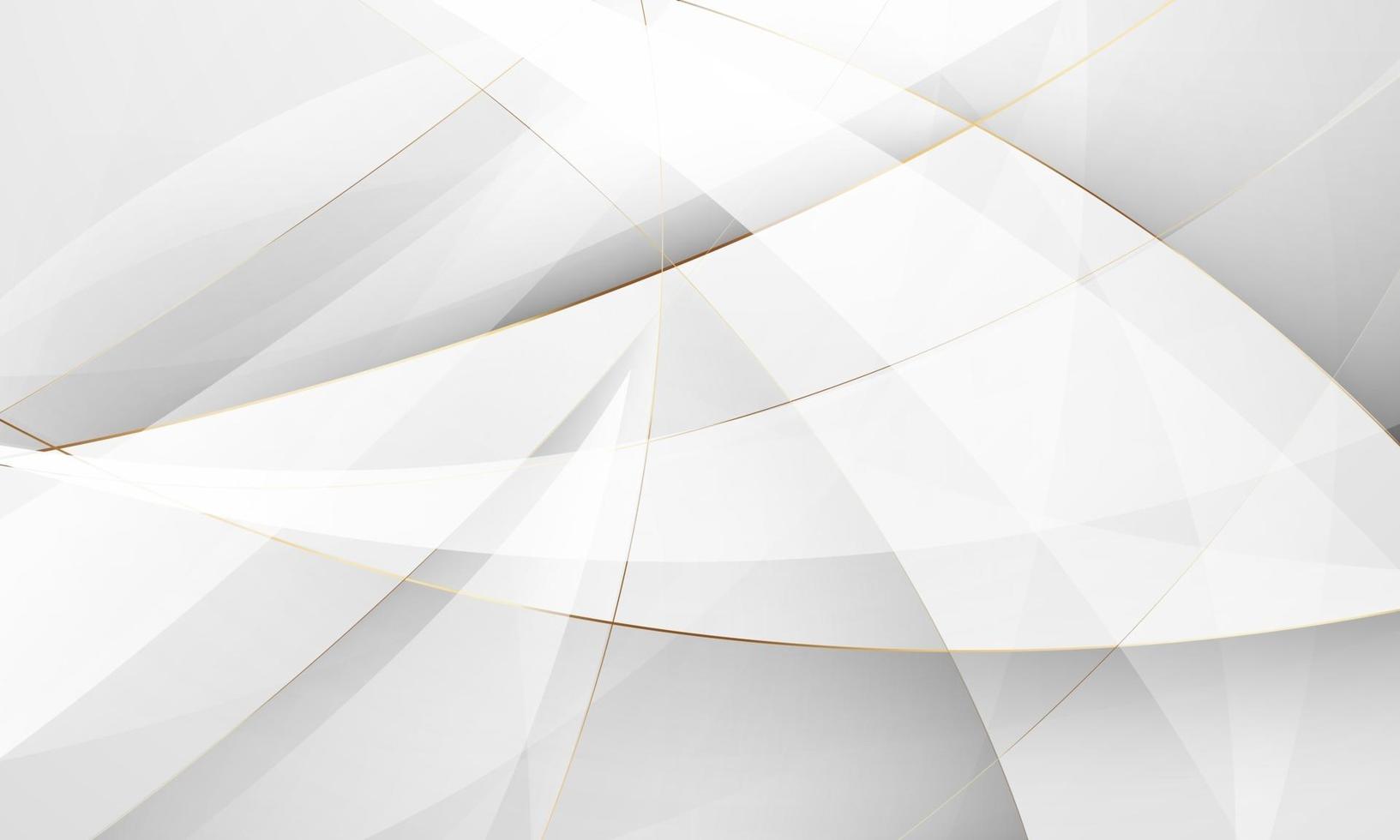 Abstract white gold background poster with dynamic design vector