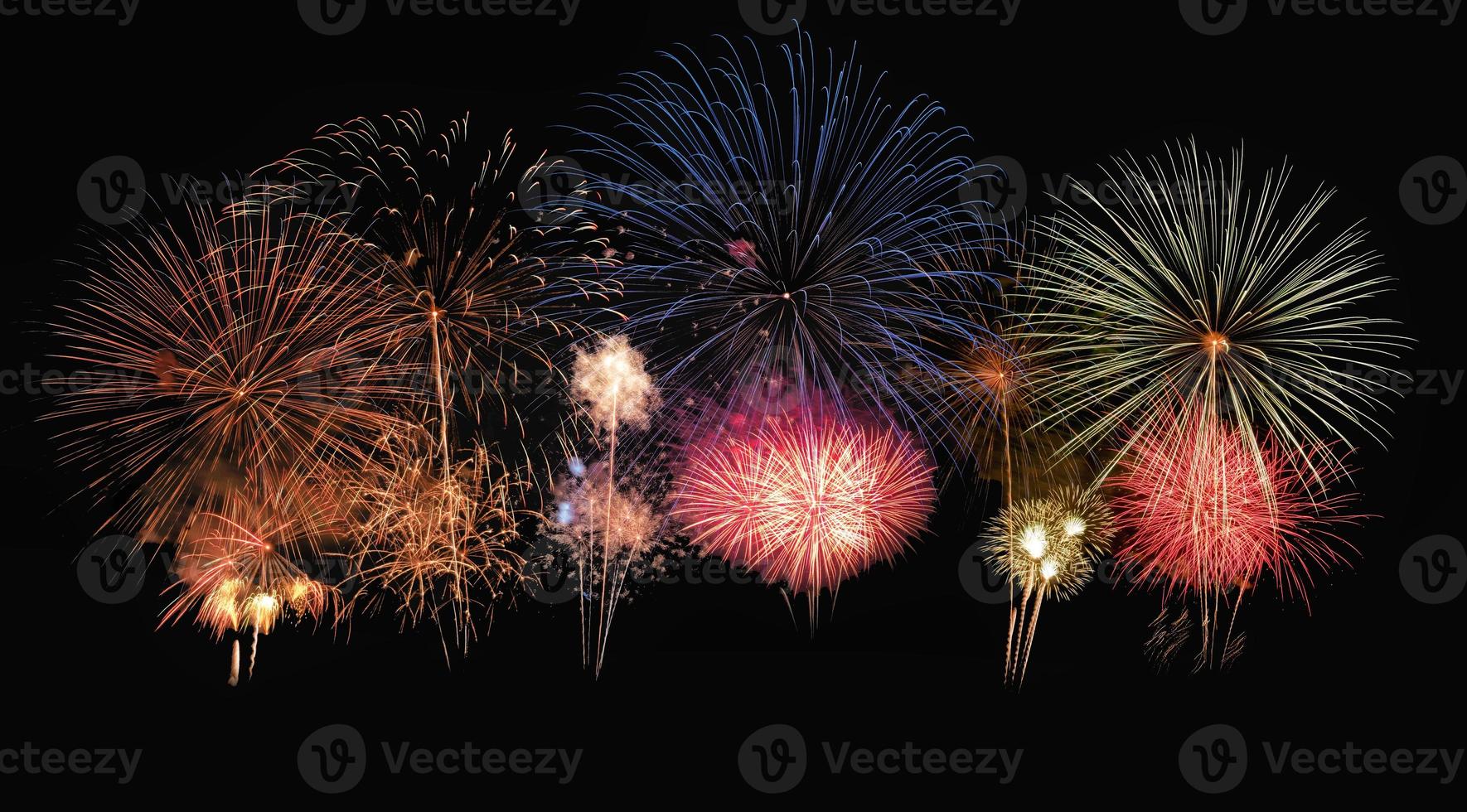 Colorful fireworks in annual festival photo