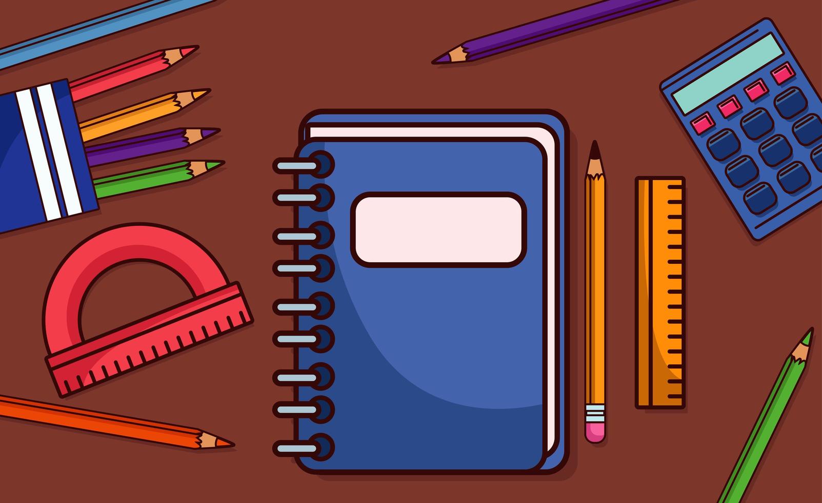 back to school equipment supplies vector