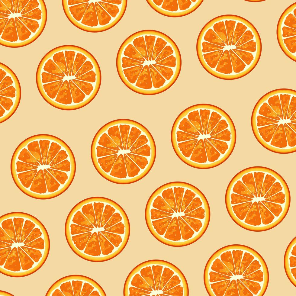 cartel de cítricos con patrón de naranjas vector