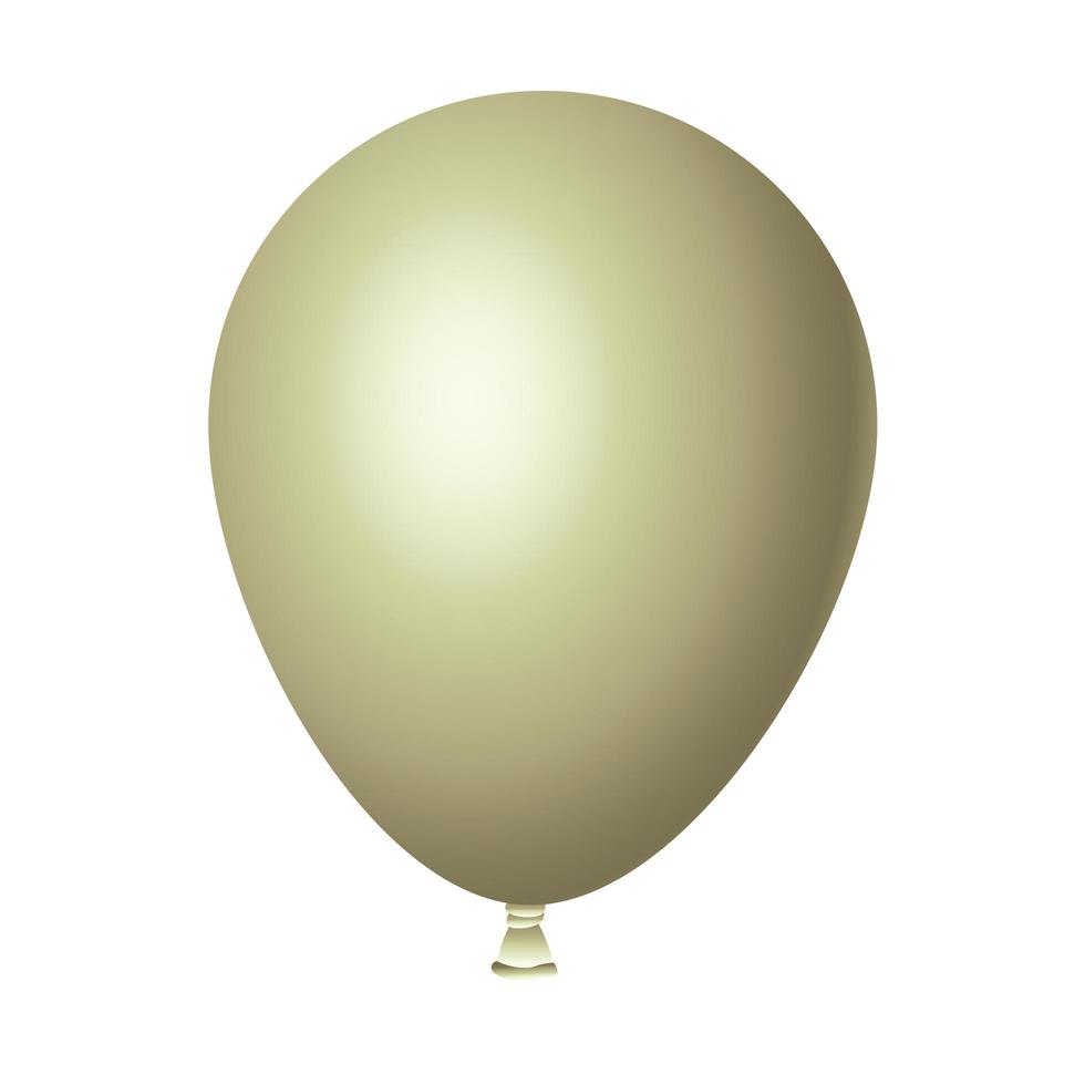 globo helio blanco perla celebración decoracion vector